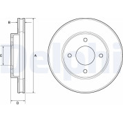 Delphi | Bremsscheibe | BG4742C