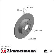 Zimmermann | Bremsscheibe | 100.3371.20