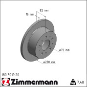 Zimmermann | Bremsscheibe | 180.3019.20