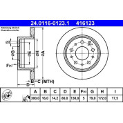 ATE | Bremsscheibe | 24.0116-0123.1