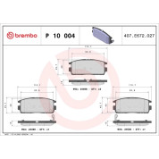 Brembo | Bremsbelagsatz, Scheibenbremse | P 10 004