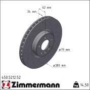 Zimmermann | Bremsscheibe | 450.5212.52