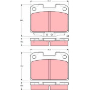 TRW | Bremsbelagsatz, Scheibenbremse | GDB3104
