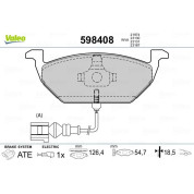 Valeo | Bremsbelagsatz, Scheibenbremse | 598408