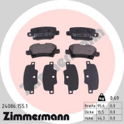 Zimmermann | Bremsbelagsatz, Scheibenbremse | 24086.155.1