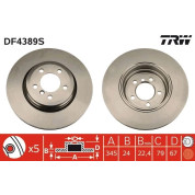 TRW | Bremsscheibe | DF4389S