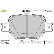 Valeo | Bremsbelagsatz, Scheibenbremse | 301827