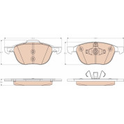 TRW | Bremsbelagsatz, Scheibenbremse | GDB2011