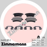 Zimmermann | Bremsbelagsatz, Scheibenbremse | 24693.185.2