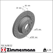 Zimmermann | Bremsscheibe | 150.3498.52