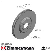 Zimmermann | Bremsscheibe | 400.3669.75