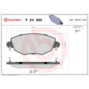 Brembo | Bremsbelagsatz, Scheibenbremse | P 24 060