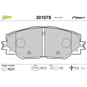 Valeo | Bremsbelagsatz, Scheibenbremse | 301078