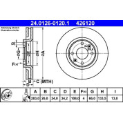 ATE | Bremsscheibe | 24.0126-0120.1