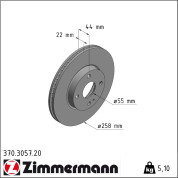 Zimmermann | Bremsscheibe | 370.3057.20