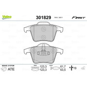 Valeo | Bremsbelagsatz, Scheibenbremse | 301829