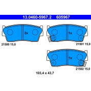 ATE | Bremsbelagsatz, Scheibenbremse | 13.0460-5967.2