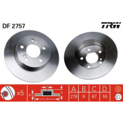 TRW | Bremsscheibe | DF2757