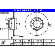 ATE | Bremsscheibe | 24.0113-0102.2