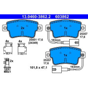 ATE | Bremsbelagsatz, Scheibenbremse | 13.0460-3862.2