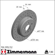 Zimmermann | Bremsscheibe | 150.2952.52