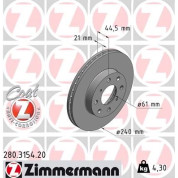 Zimmermann | Bremsscheibe | 280.3154.20