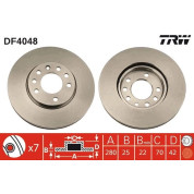 TRW | Bremsscheibe | DF4048