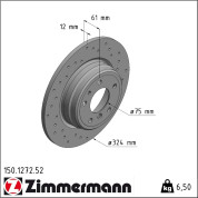 Zimmermann | Bremsscheibe | 150.1272.52