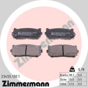 Zimmermann | Bremsbelagsatz, Scheibenbremse | 23455.130.1