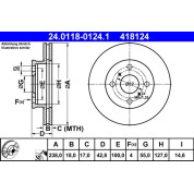 ATE | Bremsscheibe | 24.0118-0124.1