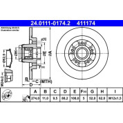 ATE | Bremsscheibe | 24.0111-0174.2