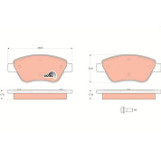 TRW | Bremsbelagsatz, Scheibenbremse | GDB1579