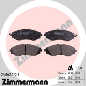 Zimmermann | Bremsbelagsatz, Scheibenbremse | 24062.170.1