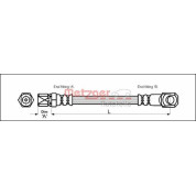 Metzger | Bremsschlauch | 4118144