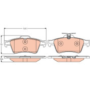 TRW | Bremsbelagsatz, Scheibenbremse | GDB2086