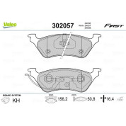 Valeo | Bremsbelagsatz, Scheibenbremse | 302057