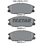 Textar | Bremsbelagsatz, Scheibenbremse | 2406801