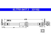 ATE | Bremsschlauch | 83.7751-0417.3