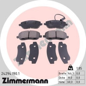 Zimmermann | Bremsbelagsatz, Scheibenbremse | 24294.190.1