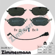 Zimmermann | Bremsbelagsatz, Scheibenbremse | 26408.150.2