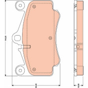 TRW | Bremsbelagsatz, Scheibenbremse | GDB1778