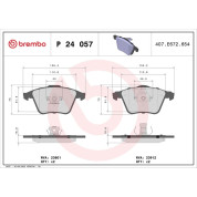 Brembo | Bremsbelagsatz, Scheibenbremse | P 24 057