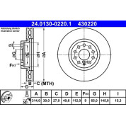 ATE | Bremsscheibe | 24.0130-0220.1