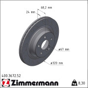 Zimmermann | Bremsscheibe | 400.3672.52