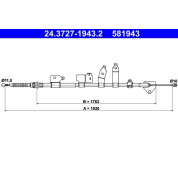 ATE | Seilzug, Feststellbremse | 24.3727-1943.2