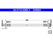 ATE | Bremsschlauch | 24.5112-0285.3