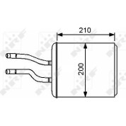 NRF | Wärmetauscher, Innenraumheizung | 53244
