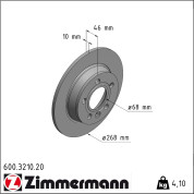 Zimmermann | Bremsscheibe | 600.3210.20