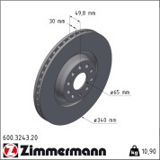 Zimmermann | Bremsscheibe | 600.3243.20