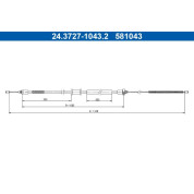 ATE | Seilzug, Feststellbremse | 24.3727-1043.2